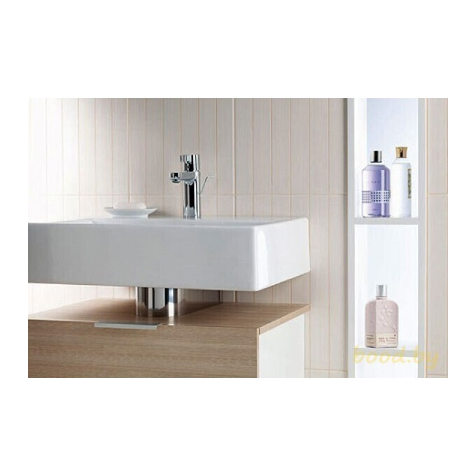 Умывальник с прямоугольной раковиной 60 см, с отверстием, c переливом Kolo Twins L51160000, фото 5