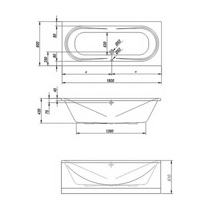Прямоугольная ванна Kolpa San Carmen 741404, фото 2