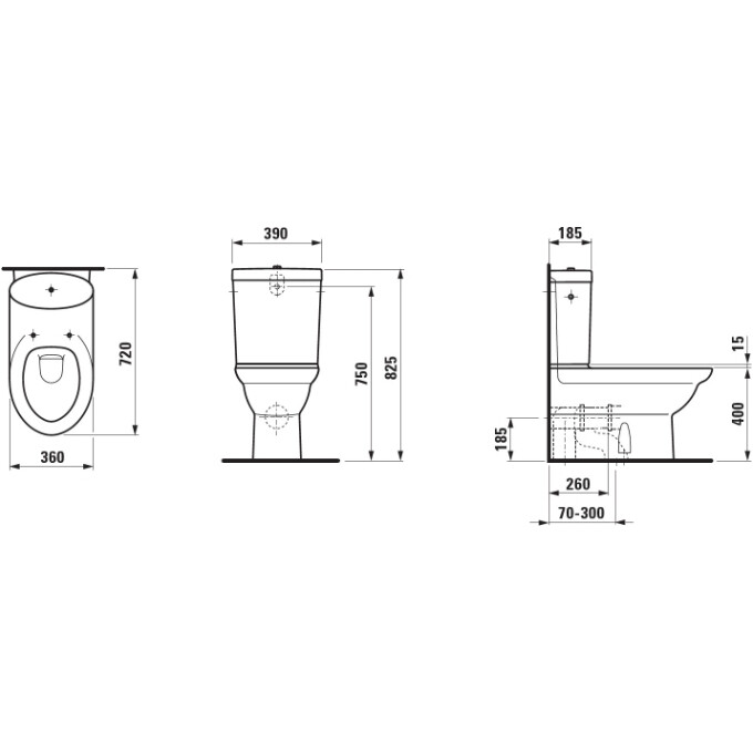 Унитаз компакт Laufen Gallery H8211790000001, фото 2