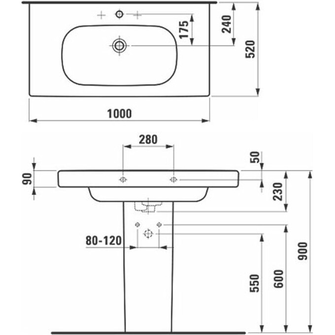 Раковина керамическая Laufen Lb3 H8146820001041, фото 5