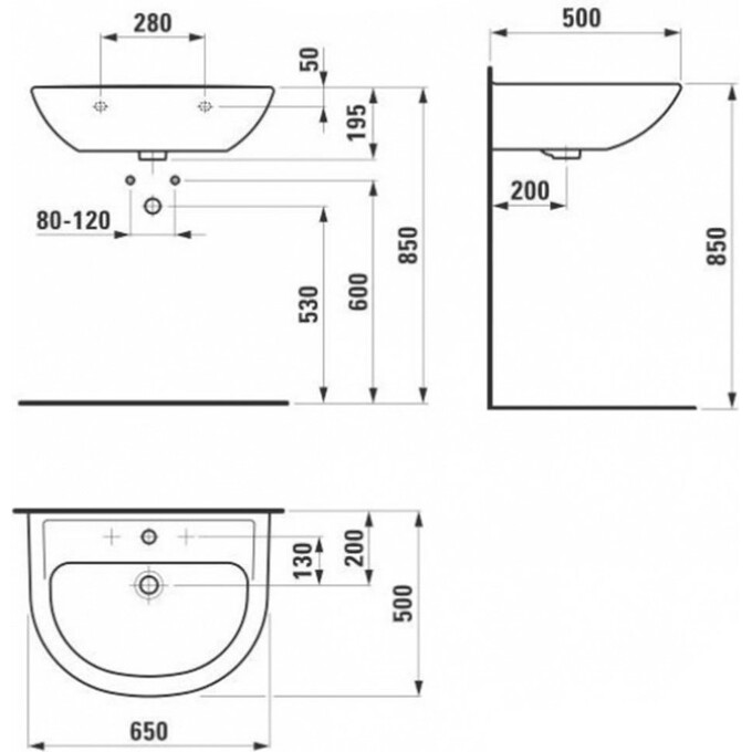 Раковина керамічна Laufen Pro B H8109530001041, фото , изображение 4