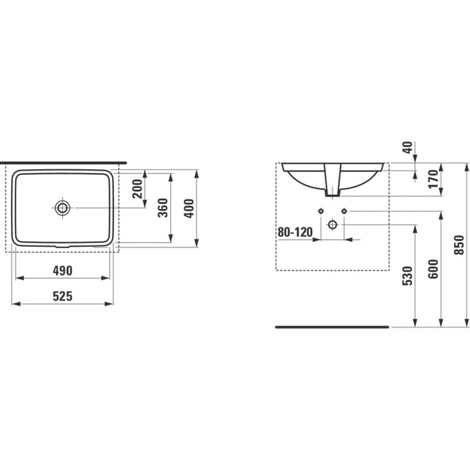 Керамический умывальник Laufen Pro S H8119600001091, фото 3