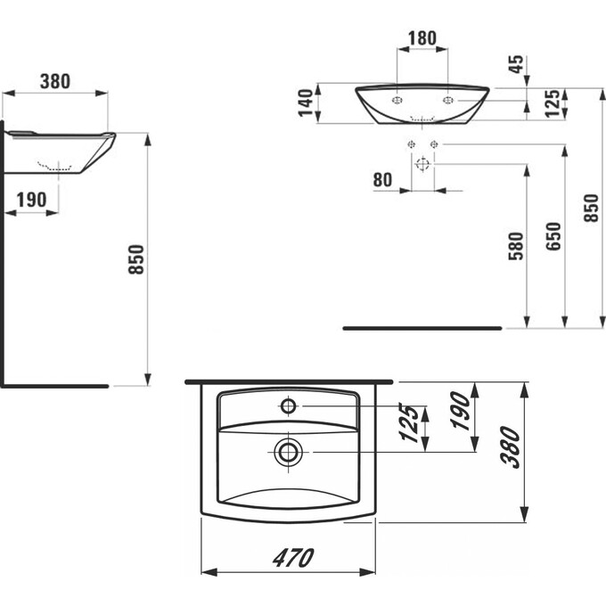 Мини-раковина Laufen Mylife H8159424001041, фото 2