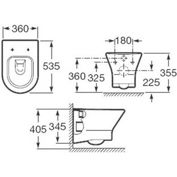 Унитаз подвесной Roca Nexo A34H64L000, фото 2