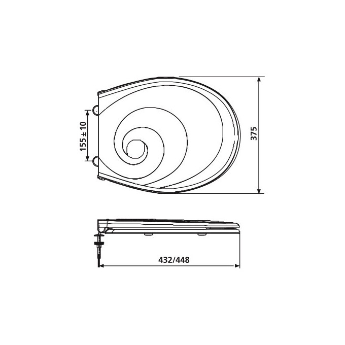 Сидіння для унітазу Sanit 56.035.01.0000, фото , изображение 2