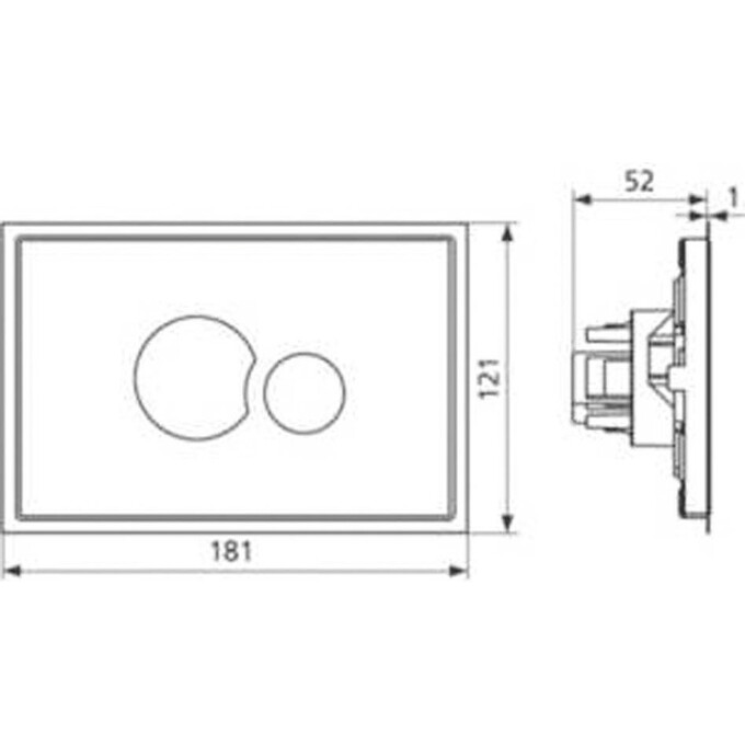 Клавіша змиву Sanit 16.719.81.0000, фото , изображение 2