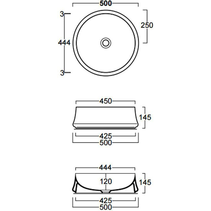Раковина керамическая Simas SH01, фото 3