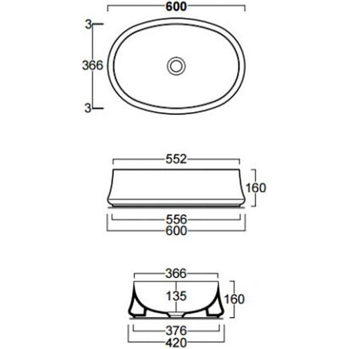 Раковина на столешницу Simas SH04, фото 2