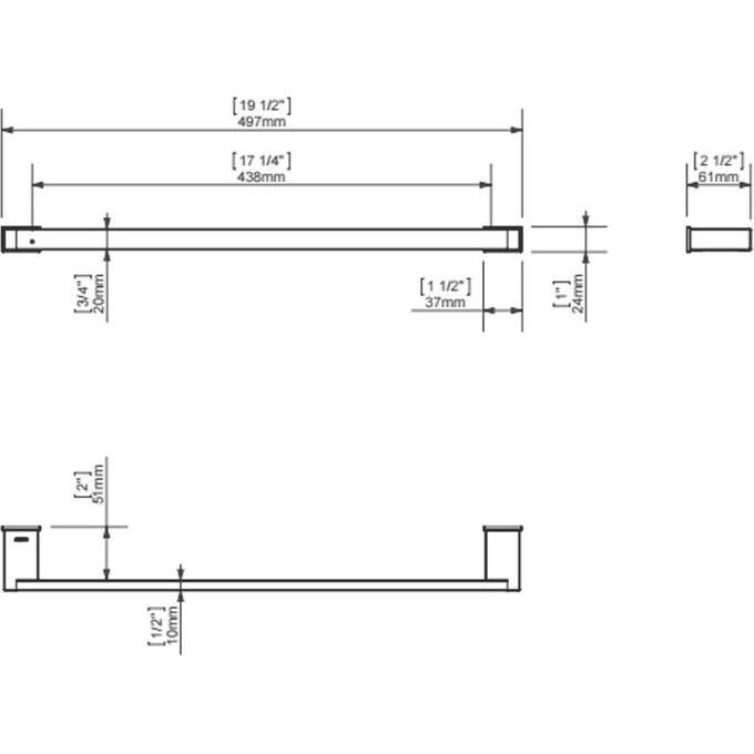 Держатель полотенца Sonia S-Cube 166794, фото 2