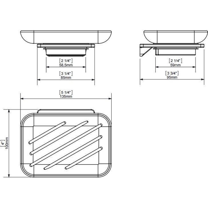 Мыльница стеклянная Sonia S-Cube 166886, фото 2