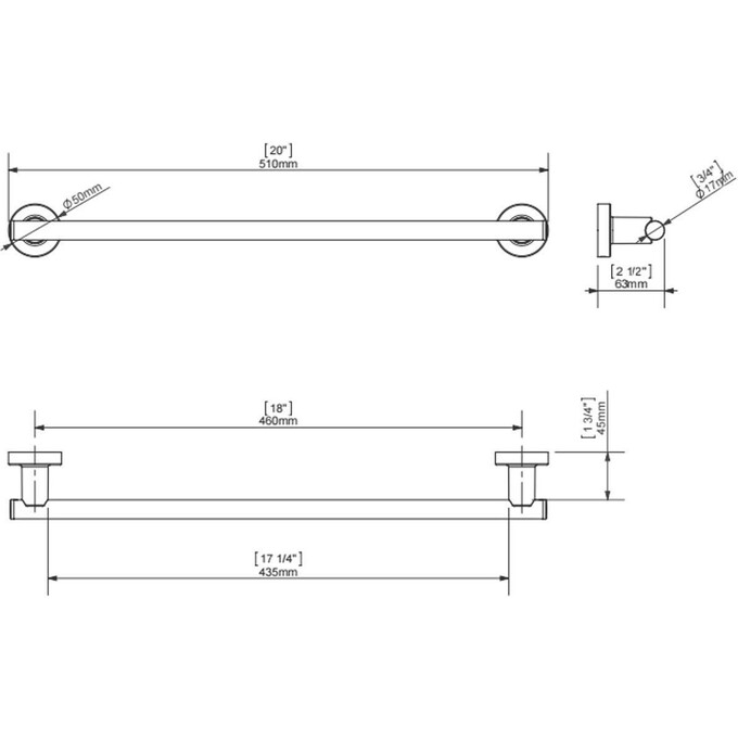 Полотенцедержатель Sonia Tecno Project Black 166190, фото 2
