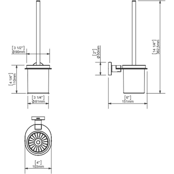Ершик подвесной Sonia Tecno Project Black 166299, фото 2