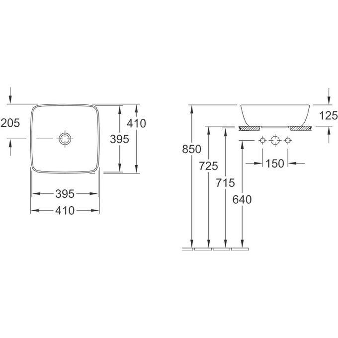 Умивальник у ванну кімнату Villeroy & Boch Artis 41784101, фото , изображение 2