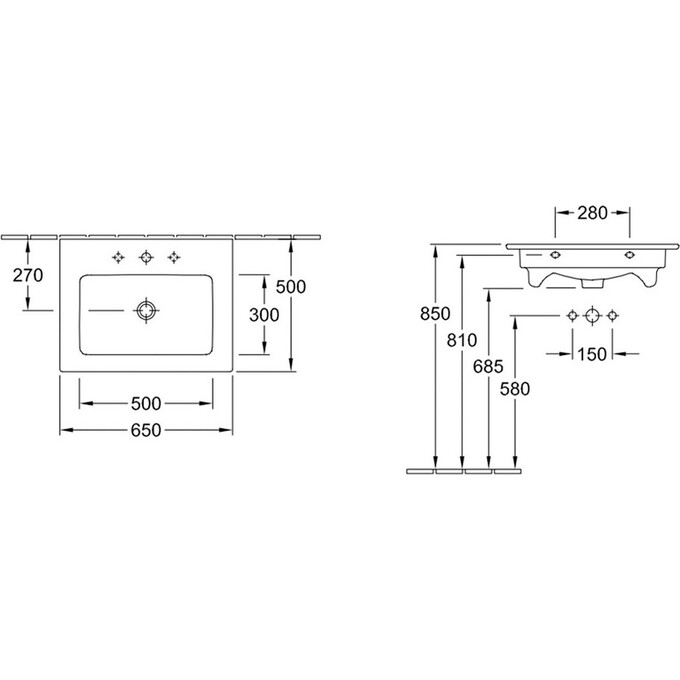 Раковина на тумбу Villeroy & Boch Venticello 41246501, фото , изображение 2