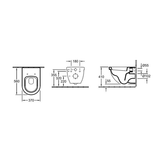 Подвесной унитаз без крышки Villeroy & Boch Subway 66001001, фото 2