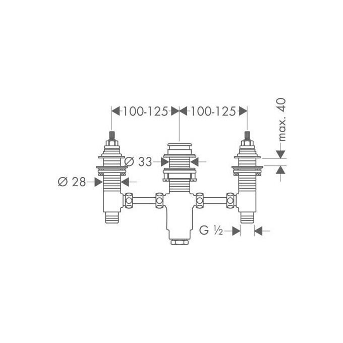 Встраиваемая часть Hansgrohe 13233180, фото 2