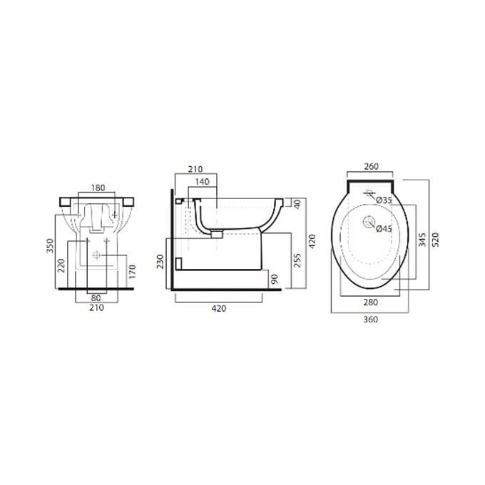 Биде Am.Pm Bliss C553411WH (подвесное), фото 2
