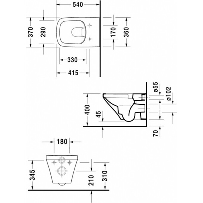 Унитаз Duravit Rimless 2551090000/0063790000, фото 2