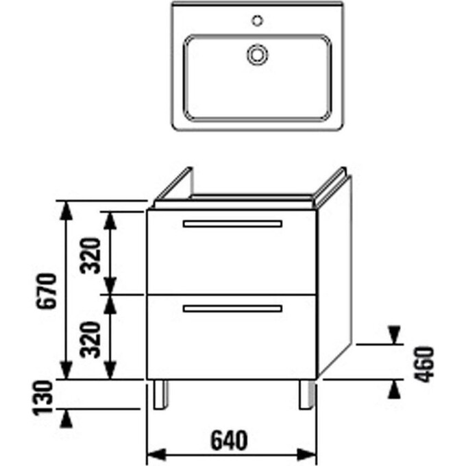Тумба под раковину Jika Cubito H4501291725001 (без раковины), фото 2