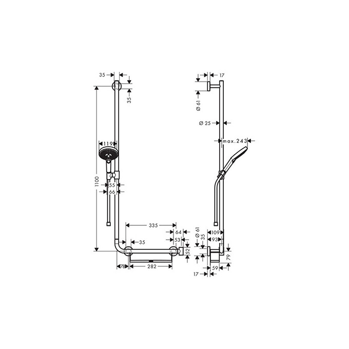 Душевой комплект Hansgrohe Raindance 26324400, фото 2