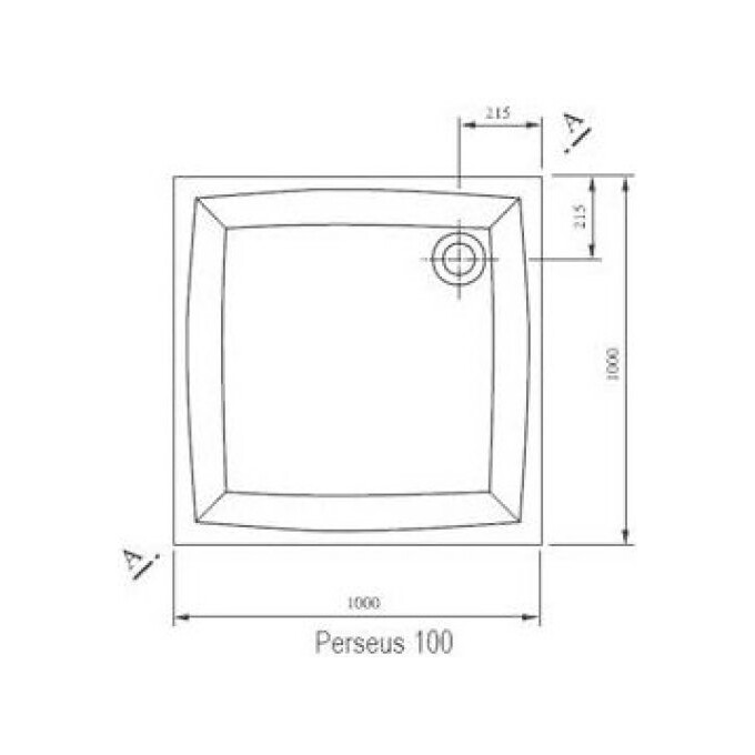 Душевой поддон Ravak Perseus A02AA01510 (100x100 см), Доступные размеры: 100 x 100, фото 2