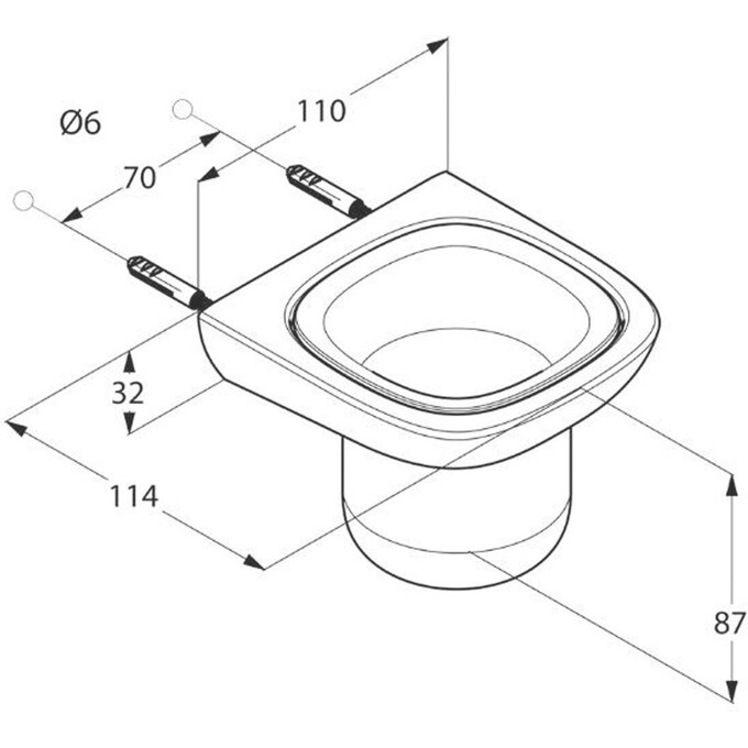 Склянка для зубних щіток Kludi Ambienta 5397505 (настінна), фото , изображение 3