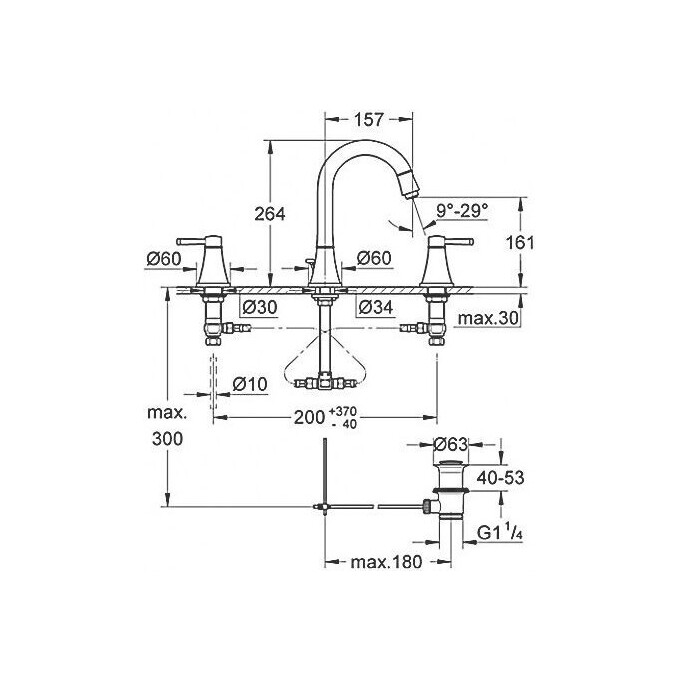 Змішувач для раковини Grohe Grandera 20389IG0, фото , изображение 5