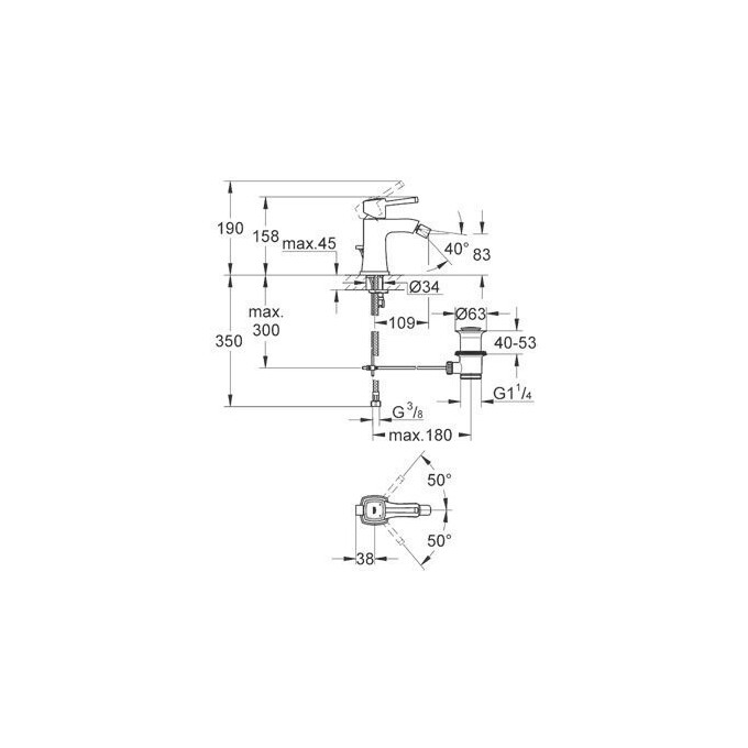 Змішувач для біде Grohe Grandera 23315IG0, фото , изображение 3