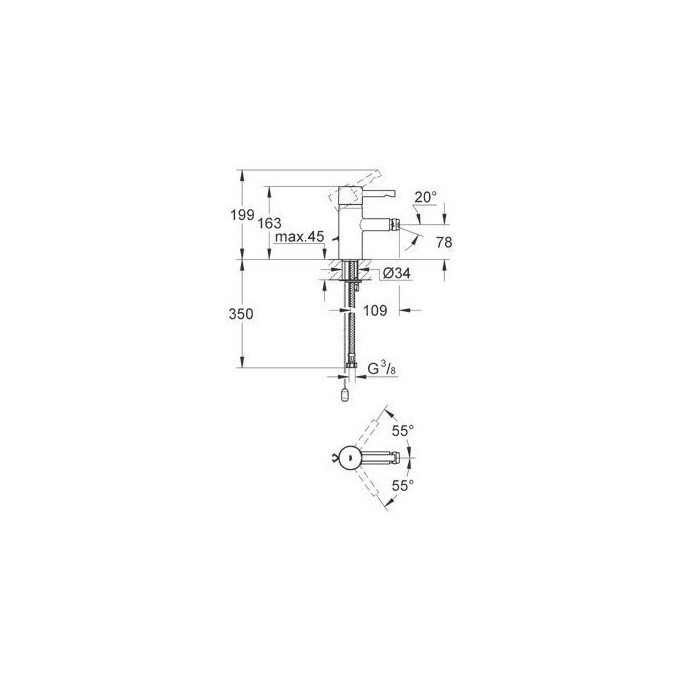 Змішувач для біде Grohe Essence 33623000, фото , изображение 2