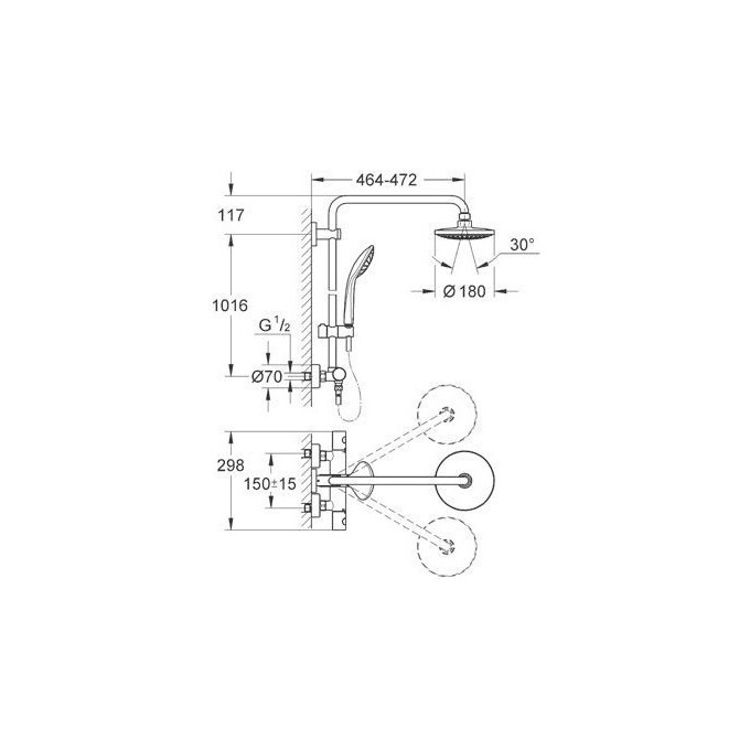 Душевая система Grohe Euphoria 27615000, фото 2