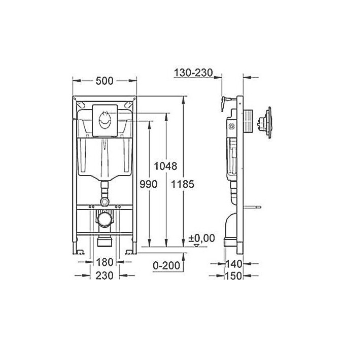 Инсталляция для унитаза Grohe Rapid Sl 38721000, фото 2