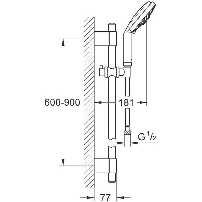 Душовий гарнітур Grohe Relexa 28831000, фото , изображение 2