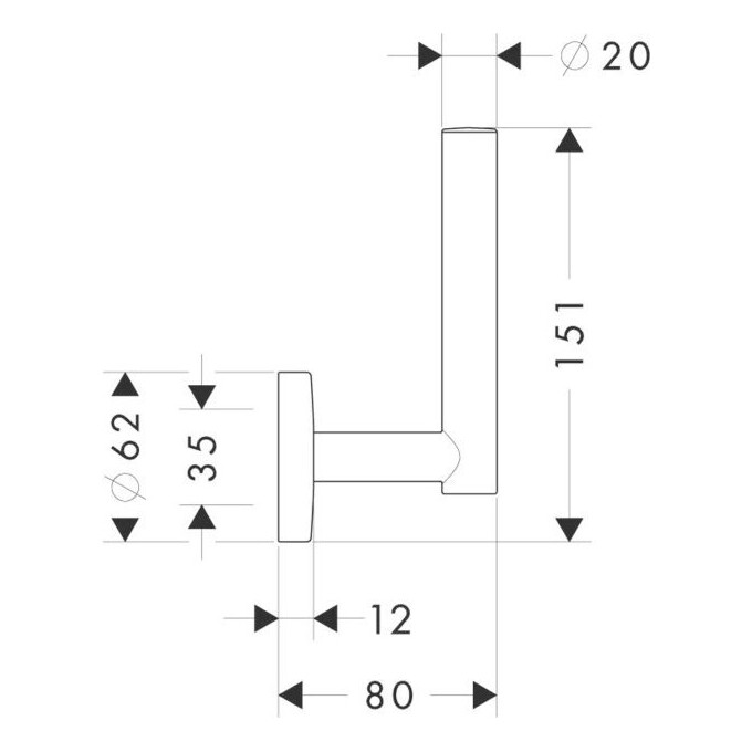 Держатель для бумаги Hansgrohe Logis 40517000, фото 2