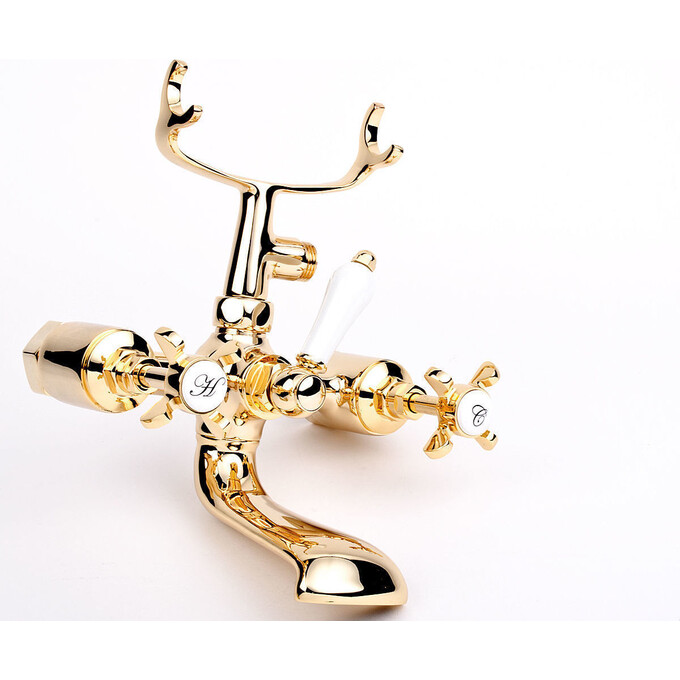 Смеситель для ванны Imprese Cuthna 10280 zlato-n, фото 3