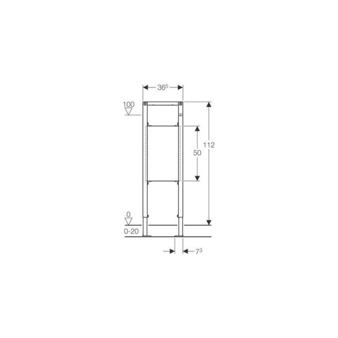 Монтажна рама для поручнів Geberit Duofix 111.790.00.1, фото , изображение 2
