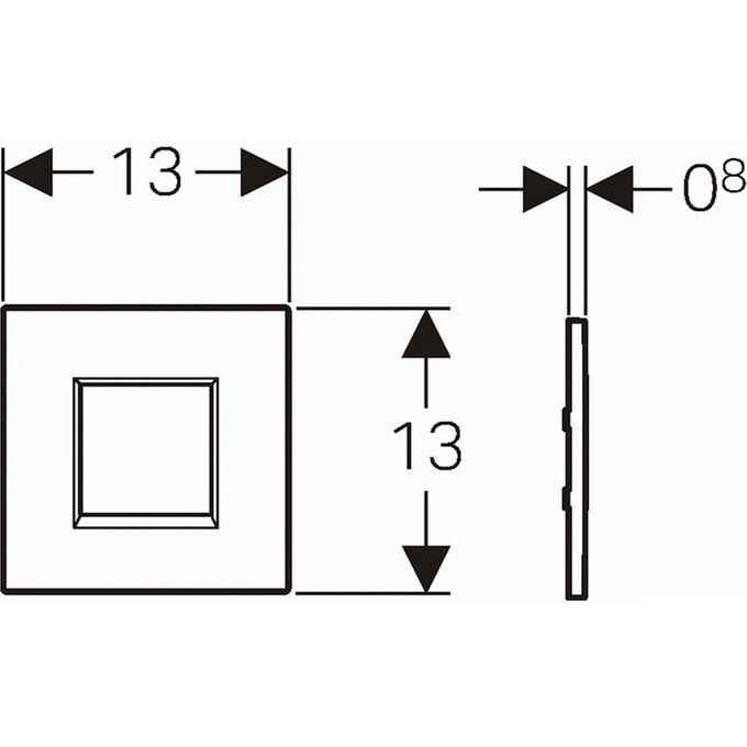 Клавиша смыва для писсуара Geberit Type30 116.027.KM.1, фото 2