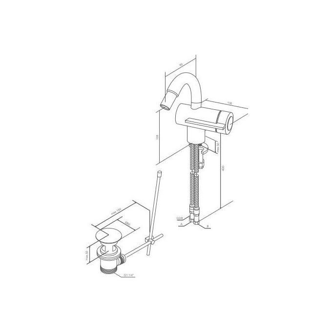 Змішувач для біде Am.Pm F4083100, фото , изображение 2