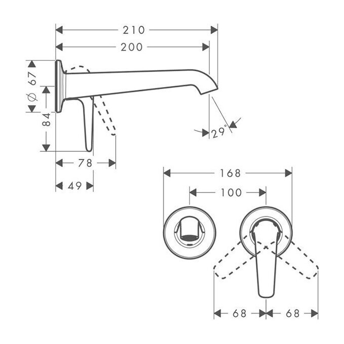 Смеситель для умывальника Axor Bouroullec 19125000, фото 2