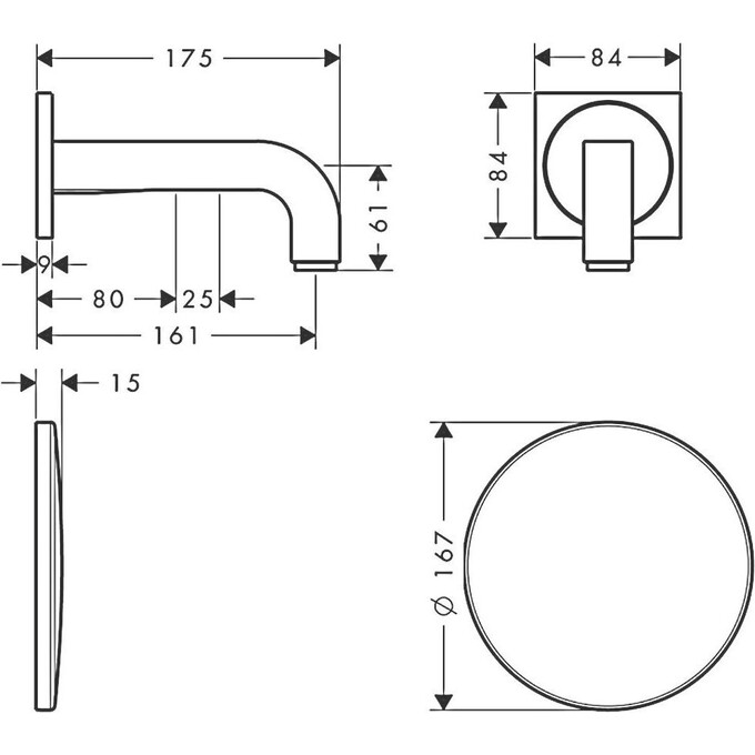 Зовнішня частина Axor Citterio 39117000, фото , изображение 2