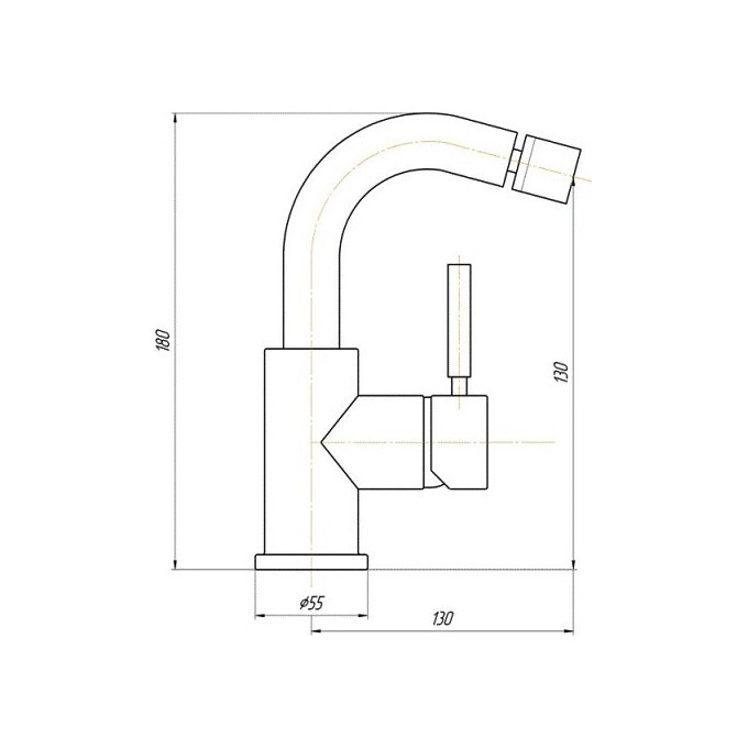 Змішувач для біде Bugnatese Kobuk KOBCR2223, фото , изображение 2