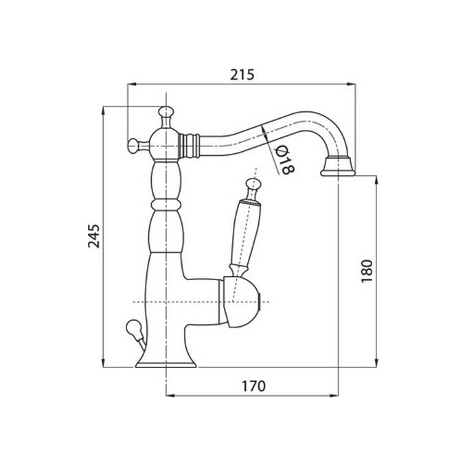 Смеситель на столешницу Bugnatese Oxford OXCR6313 CERAMIC, фото 4
