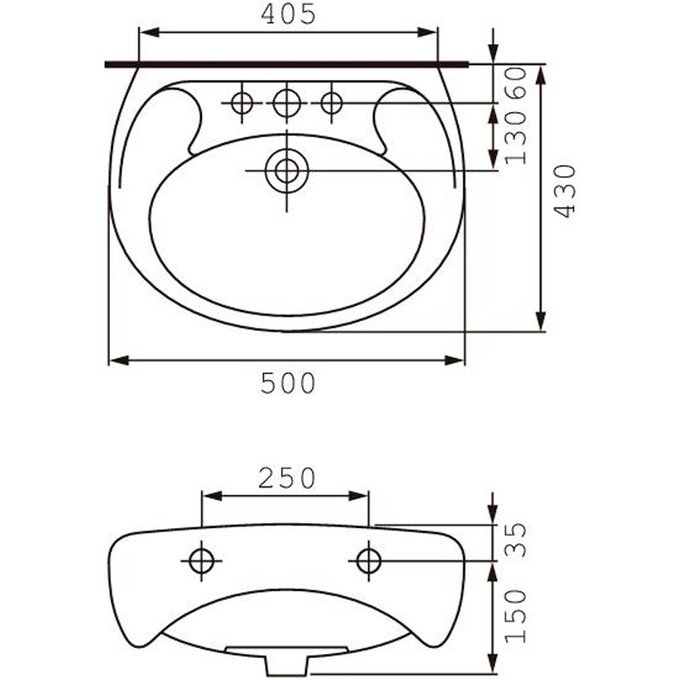 Підвісна раковина Cersanit K07-233, фото , изображение 2