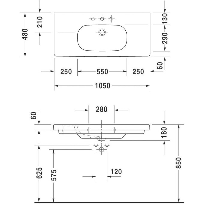 Умивальник Duravit D-Code 03421000002, фото , изображение 3