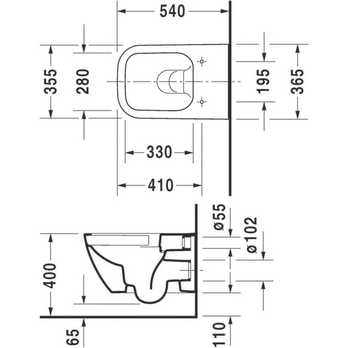 Підвісний унітаз без кришки Duravit Happy D.2 2222090000, фото , изображение 2