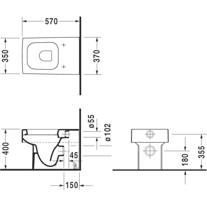 Напольный унитаз без крышки Duravit Vero 2117090000, фото 2