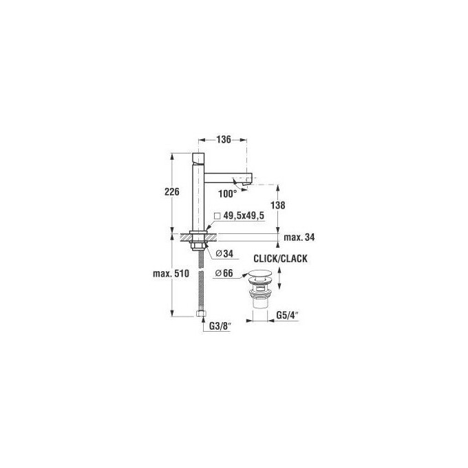 Смеситель для раковины Jika Cubito H3114280040021, фото 2