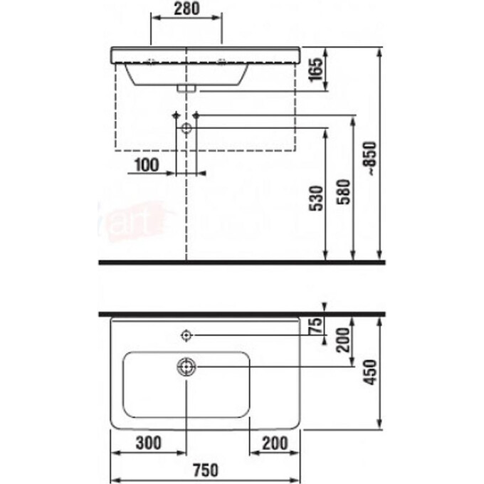 Раковина керамическая Jika Cubito H8124220001041, фото 2