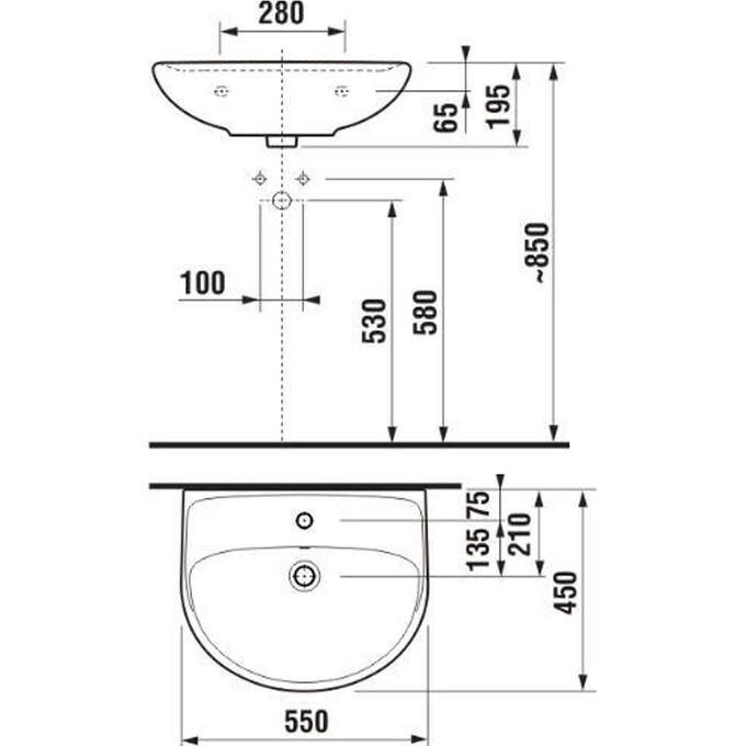 Умывальник Jika Lyra Plus H8143820001041, фото 2