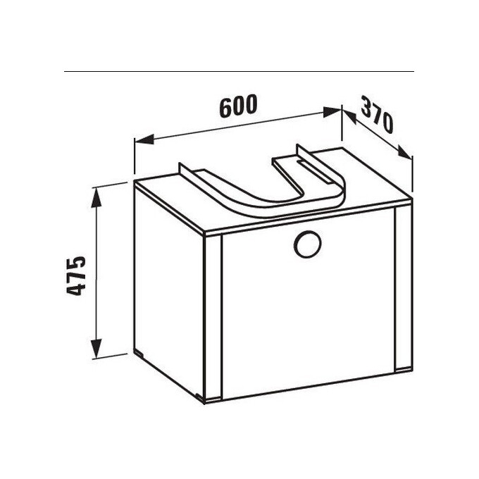 Подвесная тумба для раковины Laufen Lb3 H4361040685601 (без раковины), фото 2