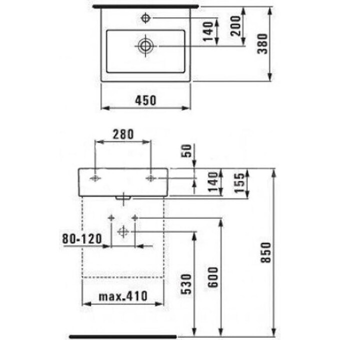 Раковина керамическая Laufen Living H8154330001041, фото 2